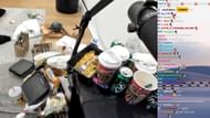 Adept isn't happy with the dirty state of xQc's room (Image via Twitch/xQcOW)